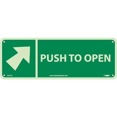Nmc Push To Open Sign, GL317R GL317R