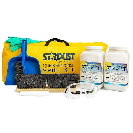 Stardust Spill Products Vehicle Spill Kit, 2 gal Volume Absorbed per Kit, Bag, Yellow, 19 D710