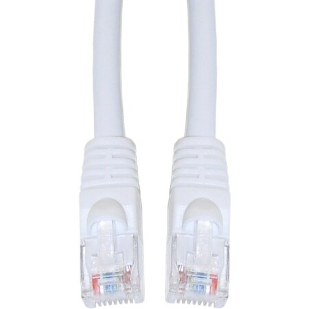Cable Wholesale Cat6a White Copper Ethernet Patch Cable, 10 Gigabit, Snagless/Molded Boot, POE Compliant, 500 13X6-09150