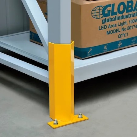 Global Industrial 12H Pallet Rack Frame Guard with Hardware - Yellow 798617