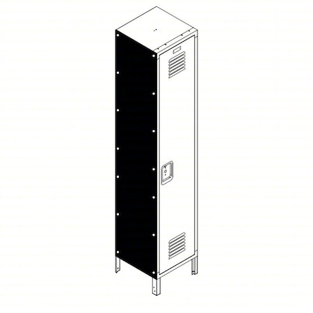 Lyon Locker Painted Side Panel KKLECPSF72P12-1