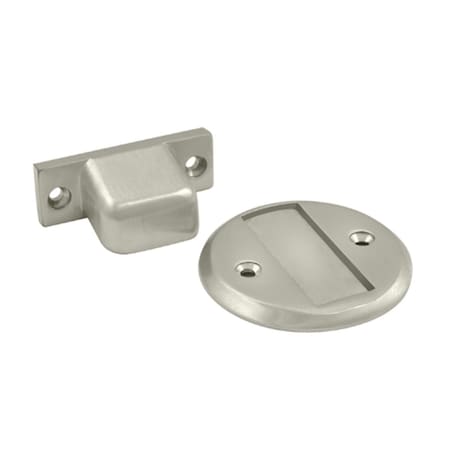 Patioplus Magnetic Door Holder Flush 2.5 in. Diameter, Satin Nickel - Solid PA696628