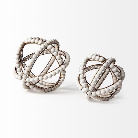 Homeroots 12" White Tabletop Sculpture 392511