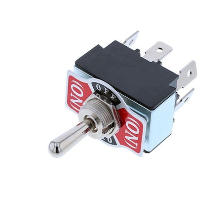 Switch Components Toggle, 6P DPDT ON-OFF-ON, Tab TB2-2H-DC-1