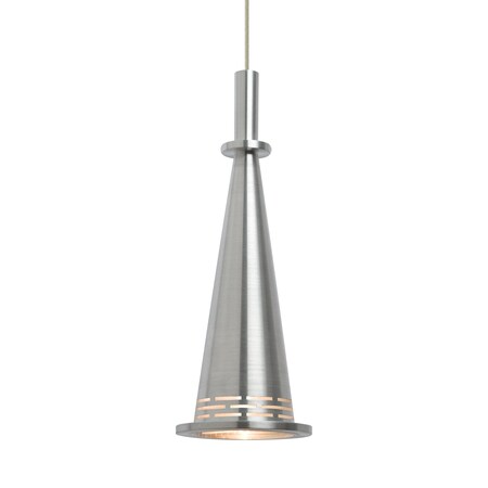Besa Lighting Besa Prince Pendant, Satin Nickel, Satin Nickel Finish, 1x 9W LED 1XT-PRINCECNSN-LED-SN