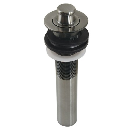 Kingston Brass Lift and Turn Sink Drain with Overflow, 17 Gauge, Black Stainless KB300VN