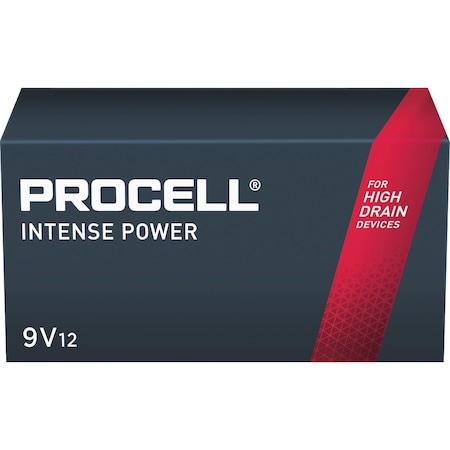 Procell 9V Alkaline Intense Power Battery, 12PK PX1604