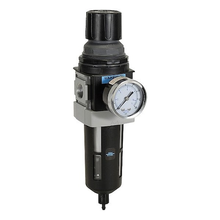 Wilkerson Filter/Regulator, Aluminum, Manual Drain B28-04-FKG0B