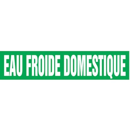 Accuform FRENCH PIPE MARKER EAU FROIDE CRPK271STC