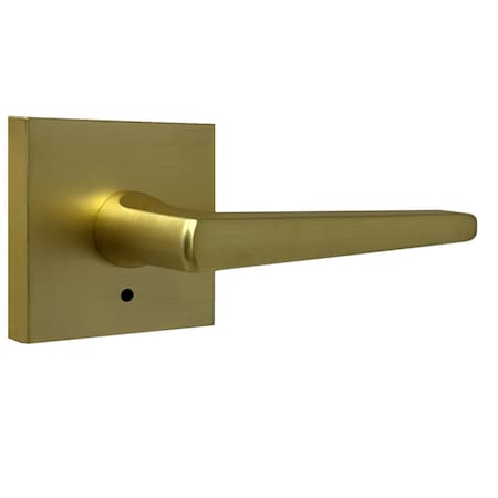 Weslock Philtower Lever Privacy Lock with Adjustable Latch and Full Lip Strike Satin Brass Finish 007107474FR20