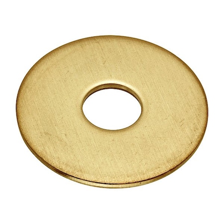 Zoro Select Flat Washer, For Screw Size 5/16 in , Brass Plain Finish, 5 PK WASB51WBR