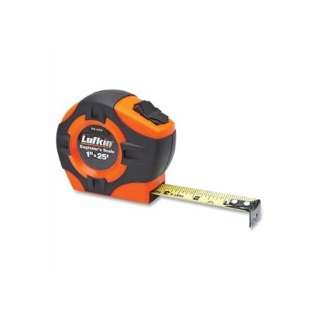 Crescent Lufkin P1000 Series Power Tape, 1 in x 25 ft, Inch/Engineers, Hi-Viz Orange 182-PHV1425DN