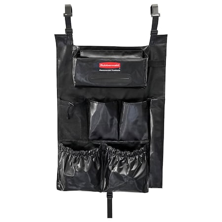 Rubbermaid Commercial Bag Organizer, Black, 6 Pockets 2221458