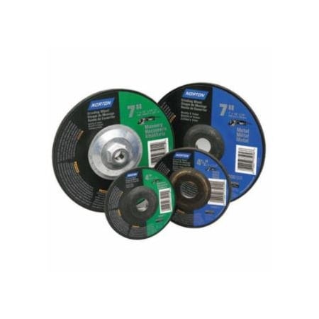 Norton Co Depressed Center Metal/Masonry Wheel, 4 1/2 in Dia, 1/4 in Thick, 5/8 Arbor, 20PK 547-66252819559