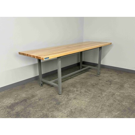 Stackbin Bolted Workbenches, 96"W, Adj. H, 1000lb M9636-1005-BK