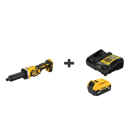 Dewalt Cordless Die Grinder Kit, 20.0V, 5.0Ah DCG426B/DCB205C