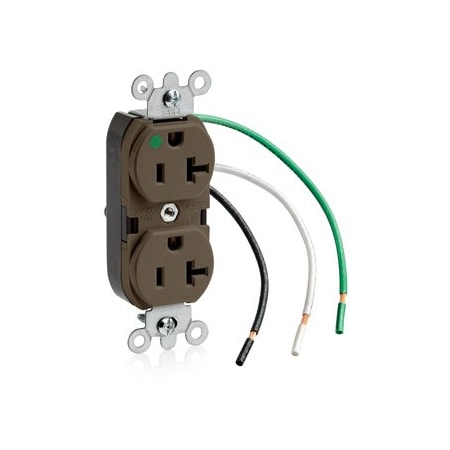 Leviton Heavy Duty Hospital Grade Duplex Receptacle, 20 Amp, 125 Volt 8300-L