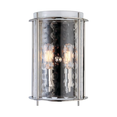 Hudson Valley Lighting Esopus 2 Light Wall Sconce 7 In. Polished Nickel 7602-PN