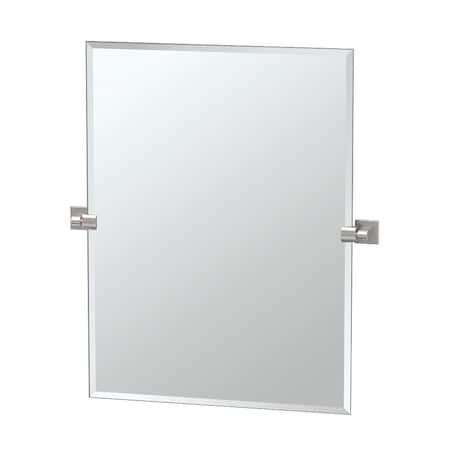 Gatco Elevate 31.5" Frameless Rectangle Mirror, Satin Nickel 4079S