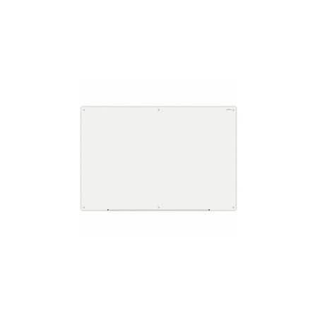 Universal Frameless Glass Marker Board, 72" x 48", White UNV43234