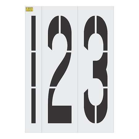 Rae StencilSet, NumberSet, LDPE, 10pcs 1800-108-8720