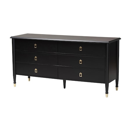 Baxton Studio Tamra Black Wood Dresser with Drawers 264-14389-ZORO