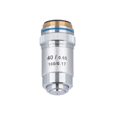 Amscope 40X (Spring) Achromatic Microscope Objective for Compound Microscopes A40X-V300