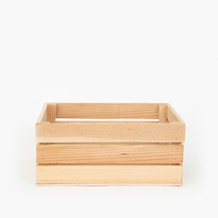 Homeroots 12" Organic Vintage Style Christmas Kringle Natural Wood Crate 406751