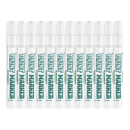 Hyw Products Oil-based Xylene-Free White Permanent Paint Markers 12-Pack, 12PK 91000001-XF