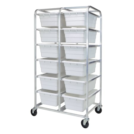 Quantum Storage Systems MOBILE RACK W/12 WHITE TUBS TR12-2516-8WT