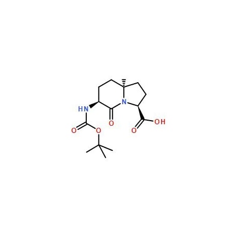 Ak Scientific (3S, 6S, 8aS)-6-((tert-Butoxycarbonyl)amino)-5-oxooctahydroindolizine-3-carboxylic acid (25mg), CAS 1 8009AA-25mg