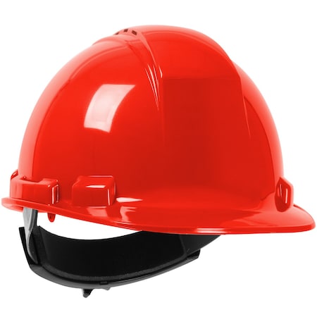 Dynamic Vented, Cap Style Hard Hat w/HDPE Shell, 4-Point Textile Suspension and Wheel Ratchet Adj. 280-HP241RV-15