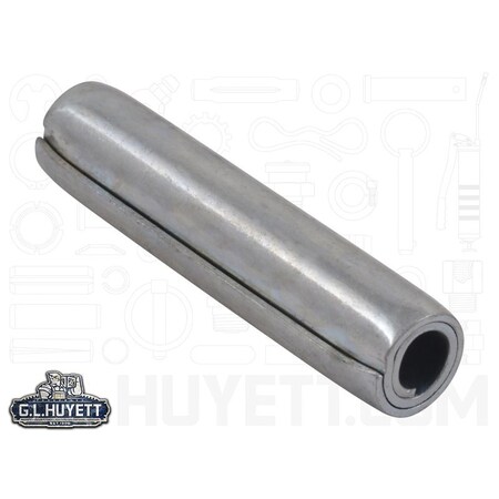 Huyett Coiled Spring Pin, Standard Duty, Zinc Plated High Carbon Steel, 0.375 in Dia x 1.750 in Length SPCZ-375-1750