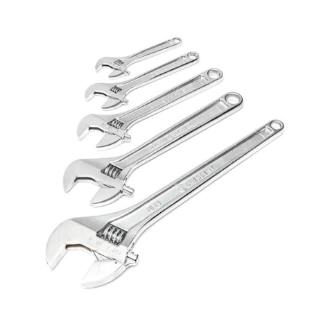 Crescent Adj Wrench Set, 6 in, 8 in, 10 in, 12 in, 15 in AC5PC