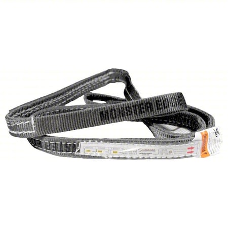 Stren-Flex Web Sling, Flat Eye, 4 ft L, 6,400 lb Cap. EEF-2-901ME-04