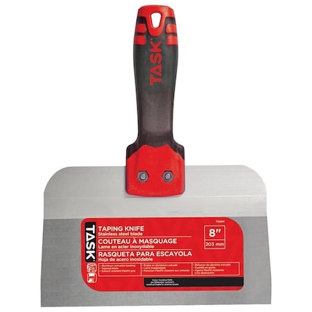 Hot House Designs 8 in. Stainless Steel Taping Knife with Solvent-Resistant FlexFit Grip HO3671585