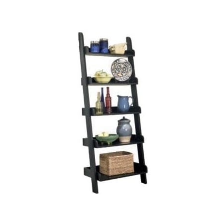 International Concepts Lean To Shelf Unit, with 5 Shelves, Black SH67-2660