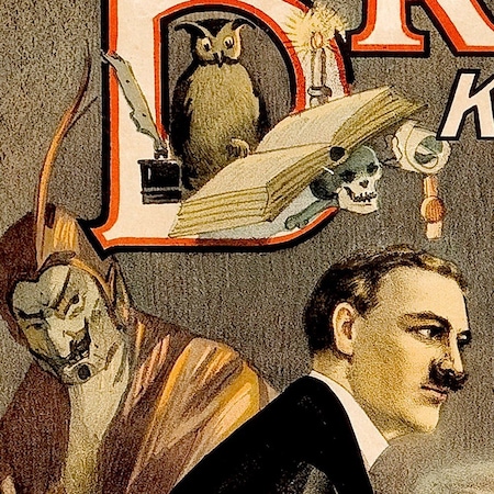 Homeroots Vintage 1895 Blackstone Magic Unframed Print Wall Art 393285