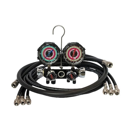 Blackmax Manifold Gauge, Aluminum, 2.5 psi, SAE MV4A4P5Z
