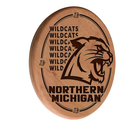 Holland Bar Stool Co Northern Michigan University 13" Laser Engraved Solid Wood Sign WSgnLNatNorMic