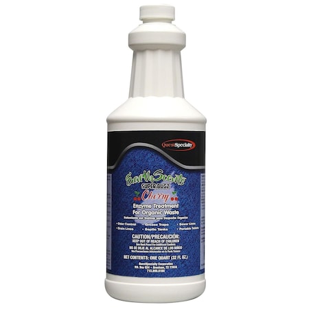 Quest Specialty EARTH SCENTS SUPERBUGZ Cherry Enzyme Treatment for Organic Waste Quart., 3PK 2860-3