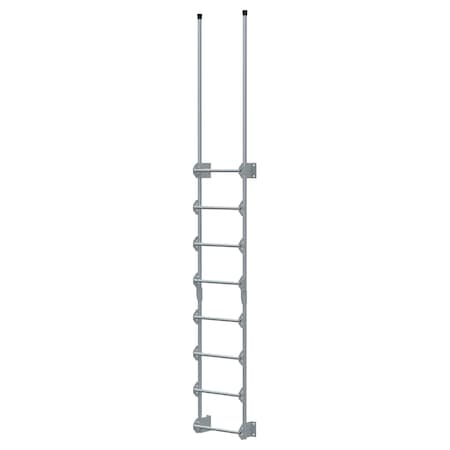 Vestil Steel Walk Through Dock Ladder 8 Step 300 Lb. Capacity Silver DKL-8-SL