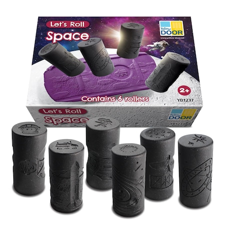 Yellow Door Clay and Dough Rollers, Lets Roll, Space, 6-Piece Set YD1237