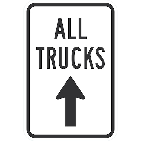 Lyle All Trucks (with Up arrow), 12x18, Engineer Grade, White G-3243-EG_12x18