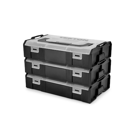 Tekton Black Mini Stacking Tool Box with Dividers (3-Piece) OLM97000