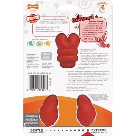 Nylabone Power Chew Medium Lobster Dog Toy NL102P