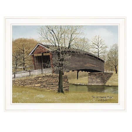 Homeroots The Old Humpback Bridge 3 White Framed Print Wall Art 404452