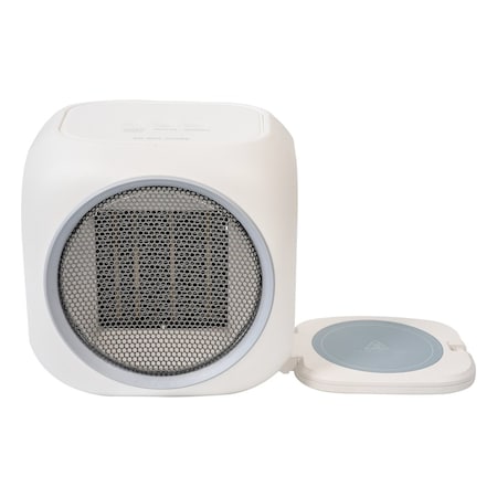 Edendirect 800W 2 in 1 Space Heater Smart Mug Warmer with 12H Auto Shut Off White ZR-HQC-8WHT