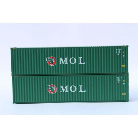 Jacksonville Terminal N Scale 40 MOL Greem Container, 2PK JTC405149