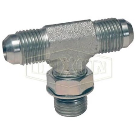 Dixon Straight Hydraulic Branch Tee, 1-5/16-12 Nominal, 37Deg Male JIC Flare x Male SAE O-Ring Boss, Carbon 6803-16